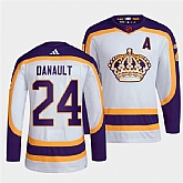 Men's Los Angeles Kings #24 Phillip Danault White 2022 Reverse Retro Stitched Jersey Dzhi,baseball caps,new era cap wholesale,wholesale hats